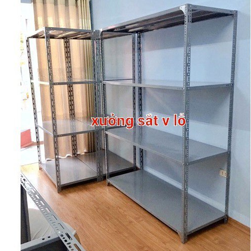 Kệ sắt 4 Tầng ( rộng 30cm x dài 80cm ) sắt V lỗ 4 Tầng V3 kệ tủ V lỗ,kệ đựng hàng,kệ trưng hàng