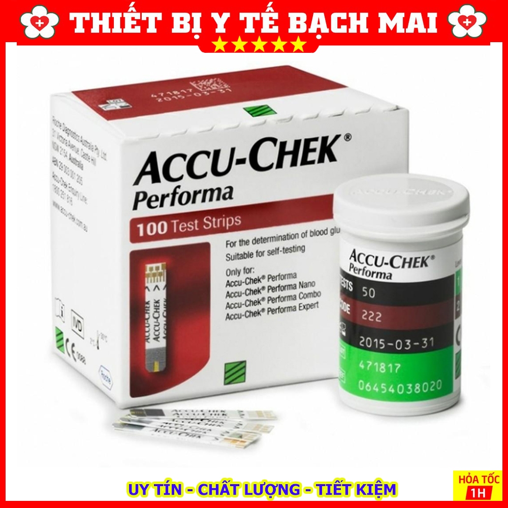 Que Thử Đường Accu-Chek Performa (Hộp 100 Que)