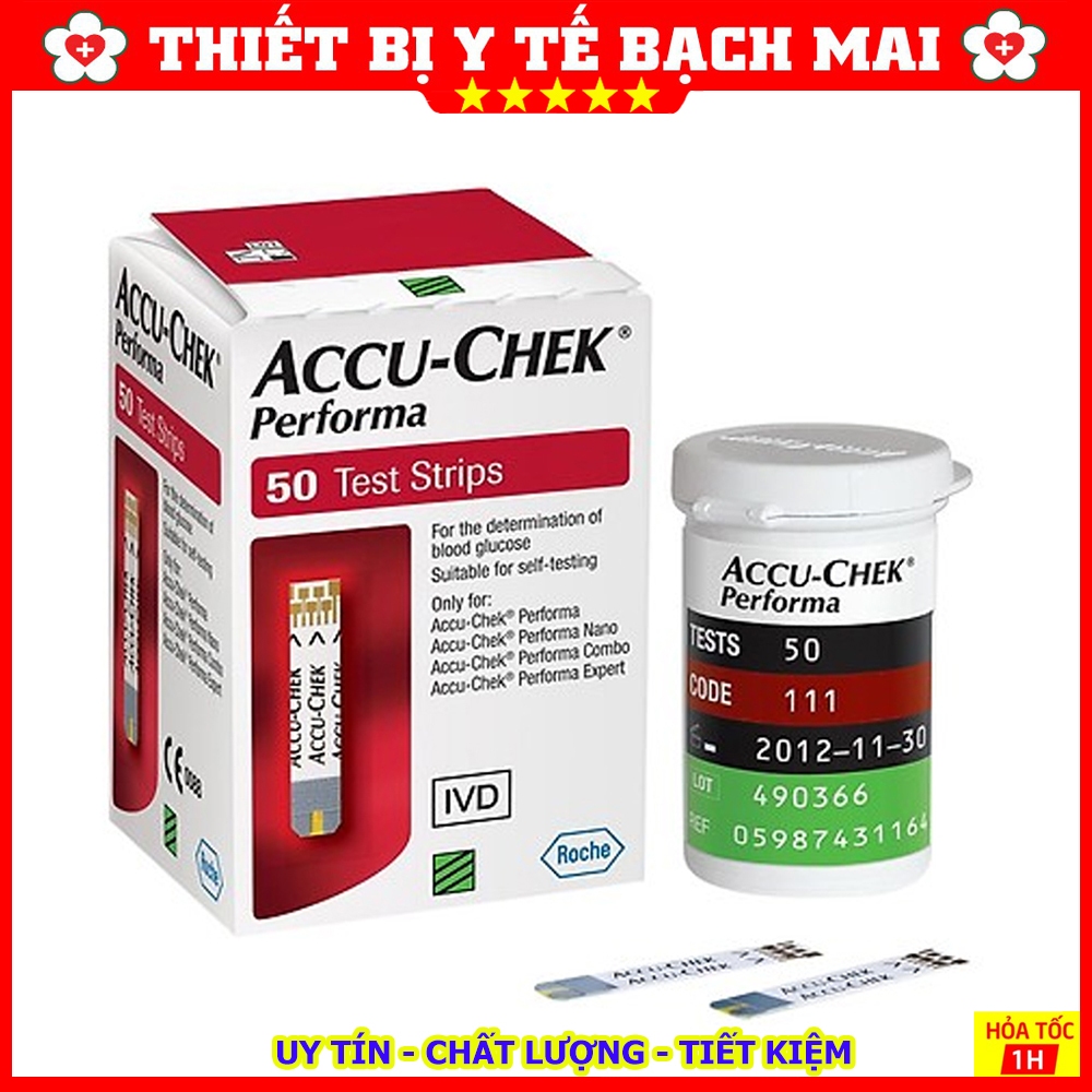 Que Đường Huyết Accu - Chek Performa [Hộp 50que]