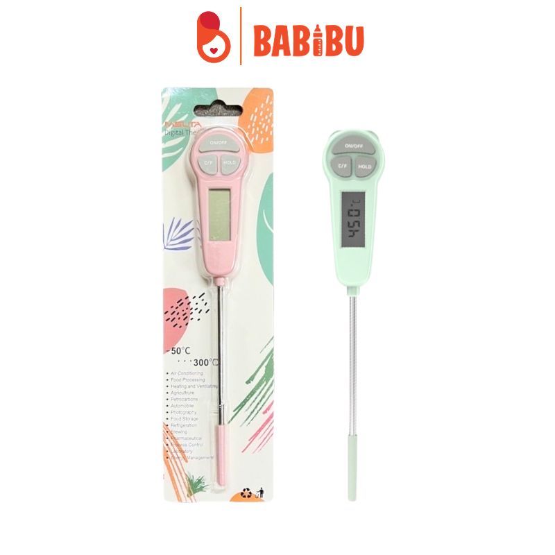 Nhiệt kế điện tử Misuta đa năng, nhiệt kế đo sữa, nước, thức ăn hình gấu