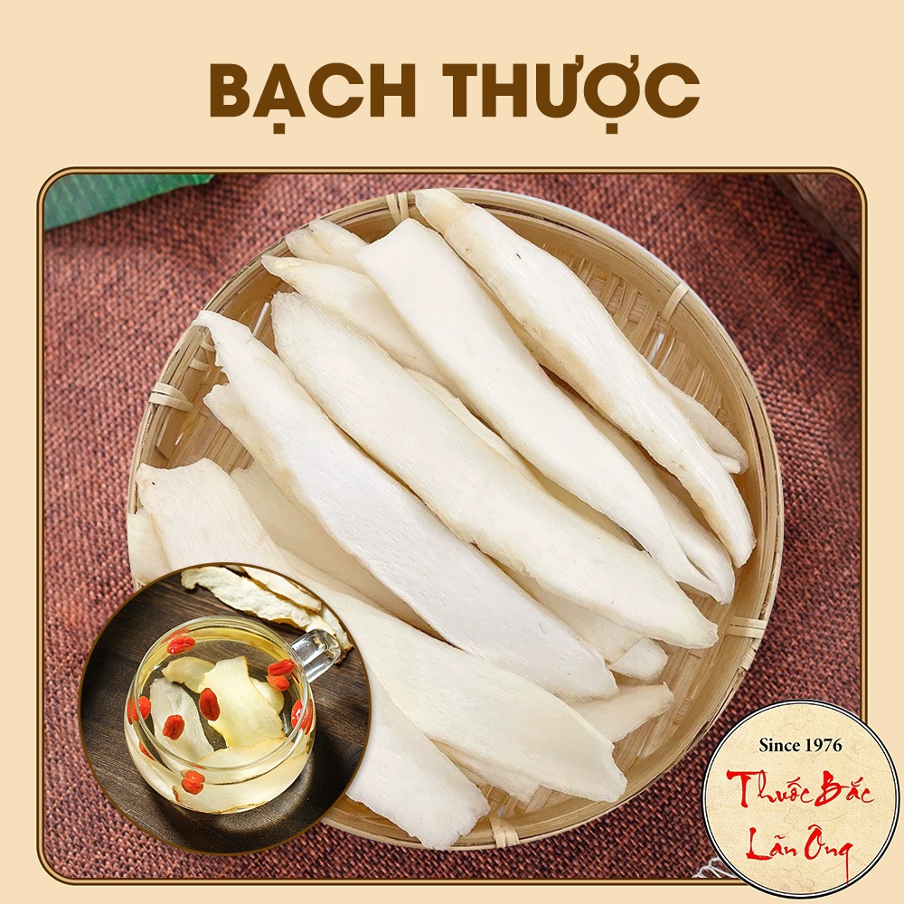 Bạch thược thái phiến 1kg, lát khô, Trắng, thơm - Lãn Ông
