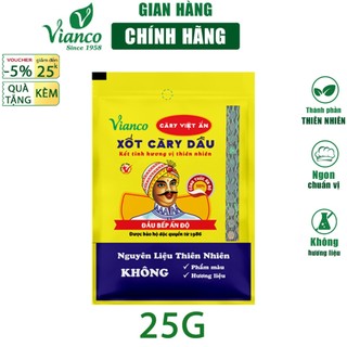 Combo 5 gói Sốt nấu Cà Ri Vianco gói 25g hiệu Ông Già Ấn Độ gia vị nêm sẵn chuẩn vị Gia vị  Việt Ấn