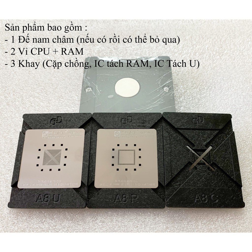 Khuôn vỉ đổ chân CPU + RAM A9