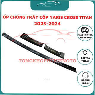 Chống trầy cốp trong, ngoài xe Yaris Cross 2023 2024 2025 mẫu TITAN đẹp, bảo vệ chỗng xước cốp xe