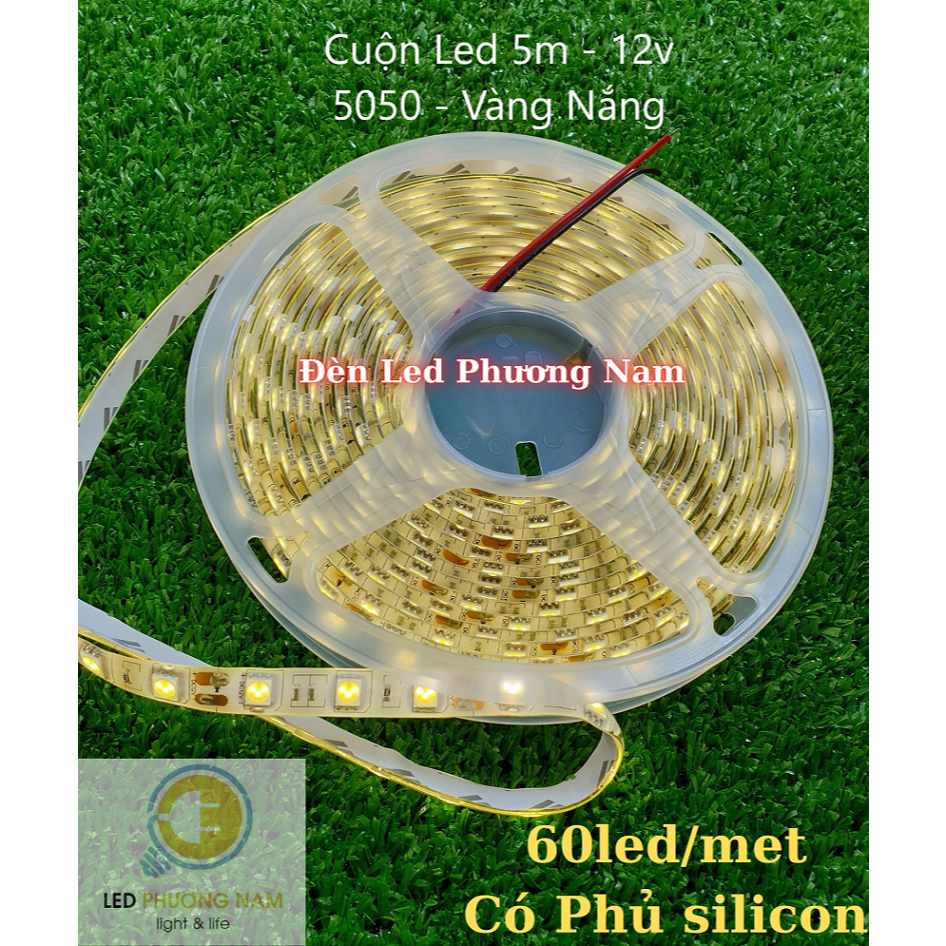 Dây Đèn Led Trang Trí Vàng Nắng [5m - 12v]