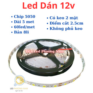 Dây Đèn Led Trang Trí Vàng Nắng [5m - 12v]