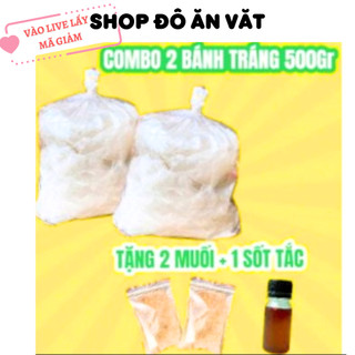  Combo 500g bánh rìa tặng kèm chai sốt tắc 1 bịch muối nhuyễn shop Đô ăn Vặt 