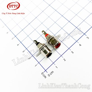 Bộ 5 Chiếc Jack RCA Hoa Sen Cái Mạ Niken (Đỏ + Đen)