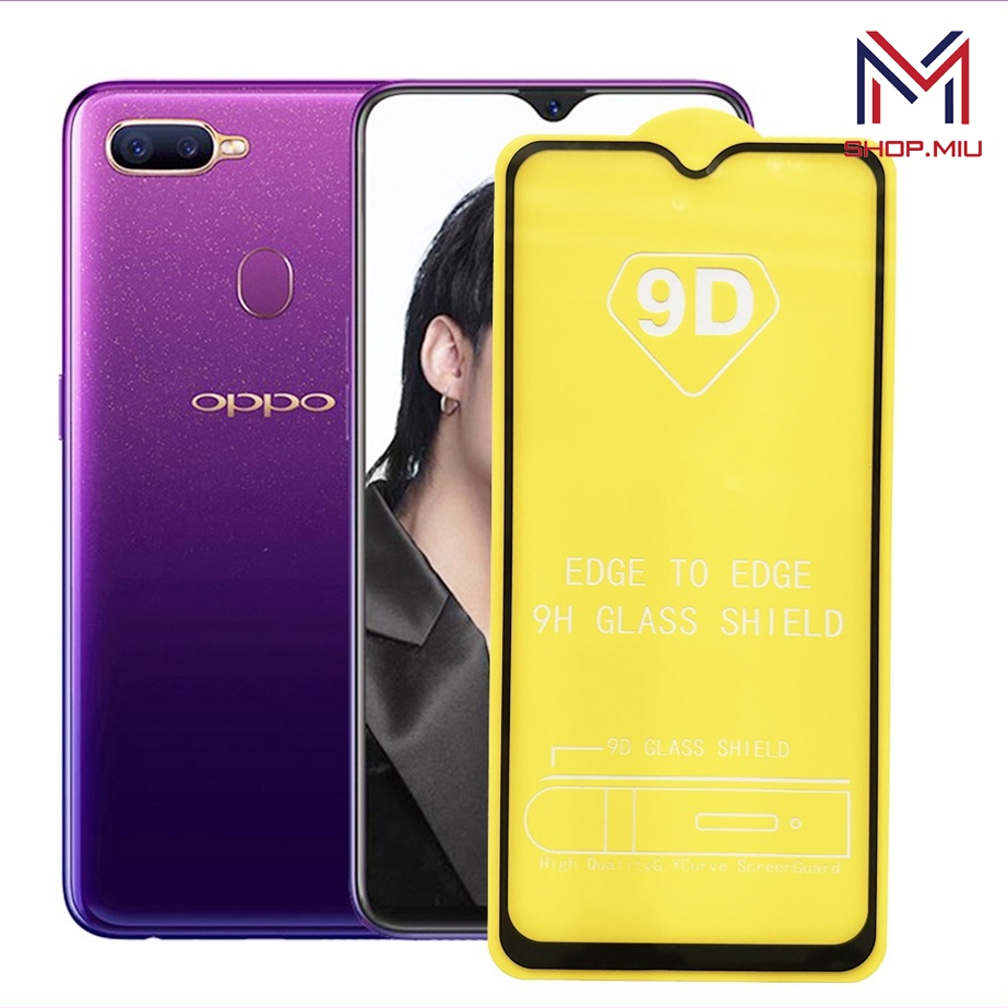 Kính cường lực 9D OPPO F9 full màn tặng giấy lau kính