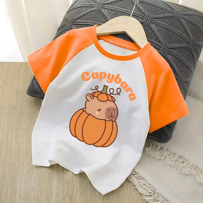 Áo phông trẻ em TA18 in hình Capybara cân nặng từ 15-40kg chất thun cotton Loza G0207