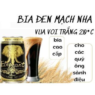 6 lon bia den mạch nha vua voi trắng 24lon* 330ml