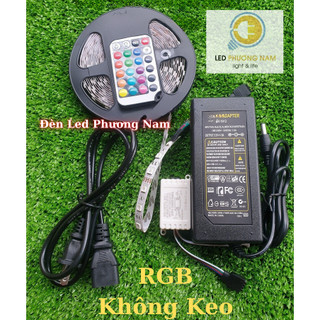 Cuộn led dán 5m Đủ Màu - RGB Chỉnh Màu bằng remote - Nhiều chế độ Sáng, Điện 12v