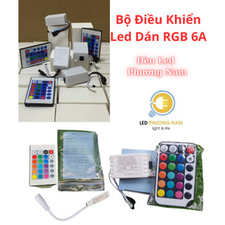 Cuộn led dán 5m Đủ Màu - RGB Chỉnh Màu bằng remote - Nhiều chế độ Sáng, Điện 12v