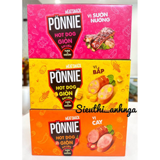 Xúc Xích Ponnie Hot Dog Giòn Ăn Liền Vị Cay Hộp x 20 Cây x 28G