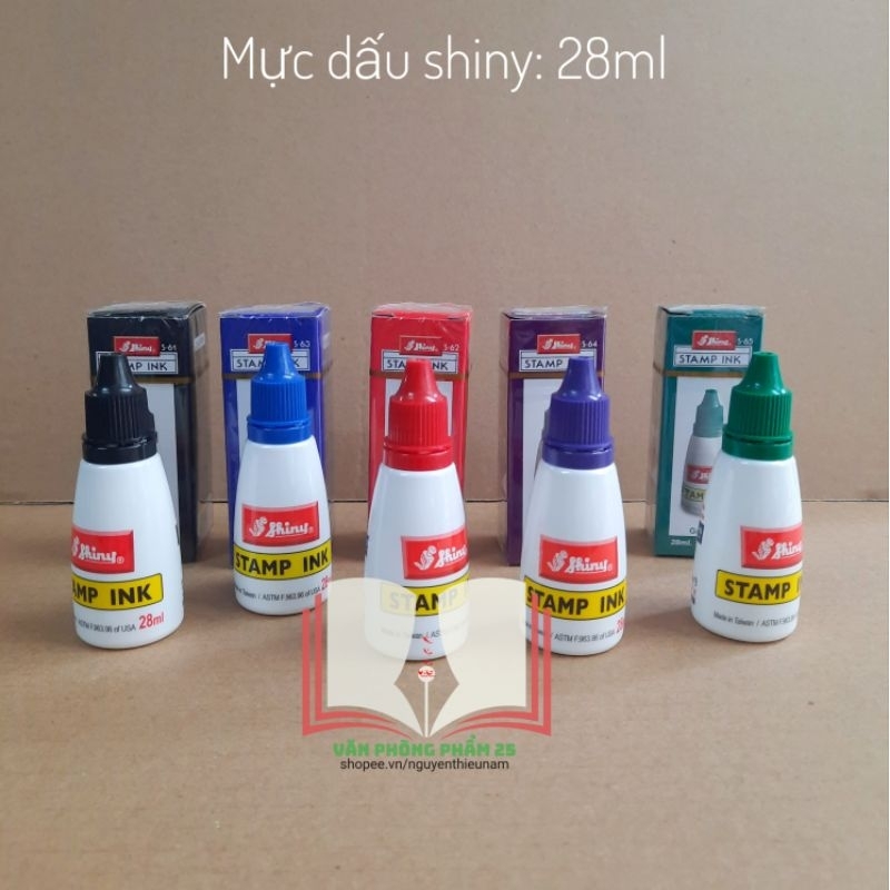 Mực dấu shiny-28ml các màu loại 1 (in giấy)