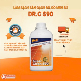 Tẩy Xi Măng, Tẩy Rêu Mốc, Tẩy Sàn Gạch Men Sứ SUPER CLEAN S90 Dr,C Chai 1 Lít