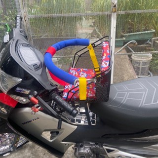 Ghế Sắt Lưới dày Ghế Đi Xe Máy Cho Bé Có Vòng Dùng Cho Xe Số