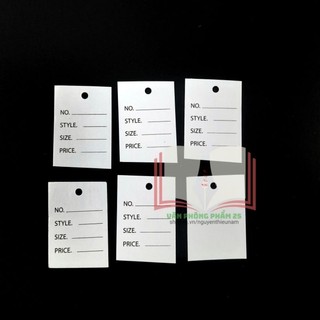 Tag mác quần áo bằng giấy mini 5cm * 3.5cm (100 cái).