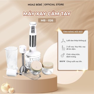 MÁY XAY CẦM TAY ĐA NĂNG MOAZ BÉBÉ MB–026 - Máy Xay Thức Ăn Dặm Đa Năng