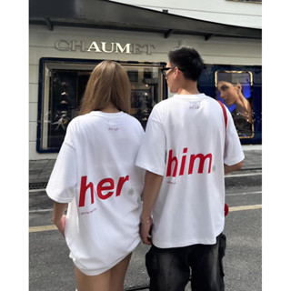 [Vải Xịn] Áo Thun Circle Him Chữ Đỏ Form Rộng in kỹ thuật số - Vải xịn - Mỹ Tú Store