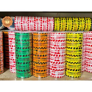 6 Cuộn Băng Keo In Chữ HÀNG DỄ VỠ - Dán Thùng Niêm Phong Giá Rẽ