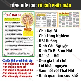  Tổng hợp các Tờ Chú Phật Giáo  sám hối đại bi lăng nghiêm hồi hướng kinh cầu nguyện...  