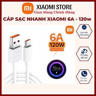 Cáp Sạc Nhanh 120w(6A), 67w, 55w, 33w, 18w Turbocharger Cho Xiaomi, Dây cáp sạc nhanh xiaomi, Sạc nhanh 120w