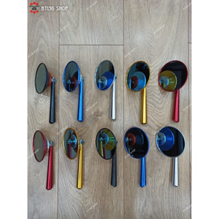 Kính chiếu hậu Rizoma tròn - mặt kính chống chói - thân kính nhôm CNC