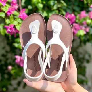 Dép Xỏ Ngón Quai Hậu Thái Lan Nữ MOOCHUU MC09 Đế Bệt Nữ Tính Cao Su Chống Nước Mưa Chống Trơn Chính Hãng (FORM RỘNG)