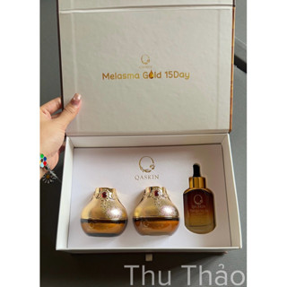 [CHÍNH HÃNG] COMBO KEM TAN NÁM VIP Melasma gold 15 days ,Bộ 3 sản phẩm phân huỷ sắc tố mờ thâm nám tại nhà QASKIN