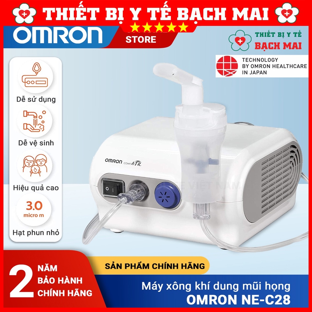 Máy Xông Khí Dung Xông Mũi Họng Omron C28 (NE-C28) Nhật Bản