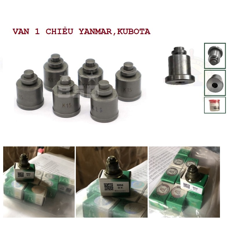 Van một chiều ( lúp bê) heo dầu Yanmar TS50 TS60 TS70 TS105 TS, Kubota RK125, RT, RV125