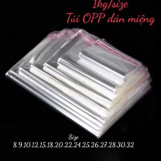   1kg size  túi opp dán miệng đựng quần áo khẩu trang bao lì xì  hàng có sẵn  