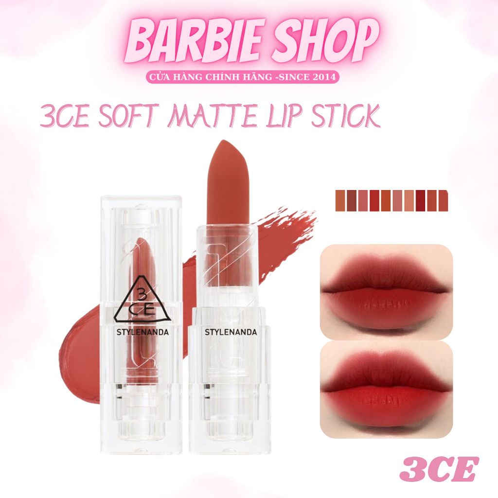 Son Thỏi 3CE Clear Layer Edition Vỏ Trong Suốt Cold Space- Red Muse