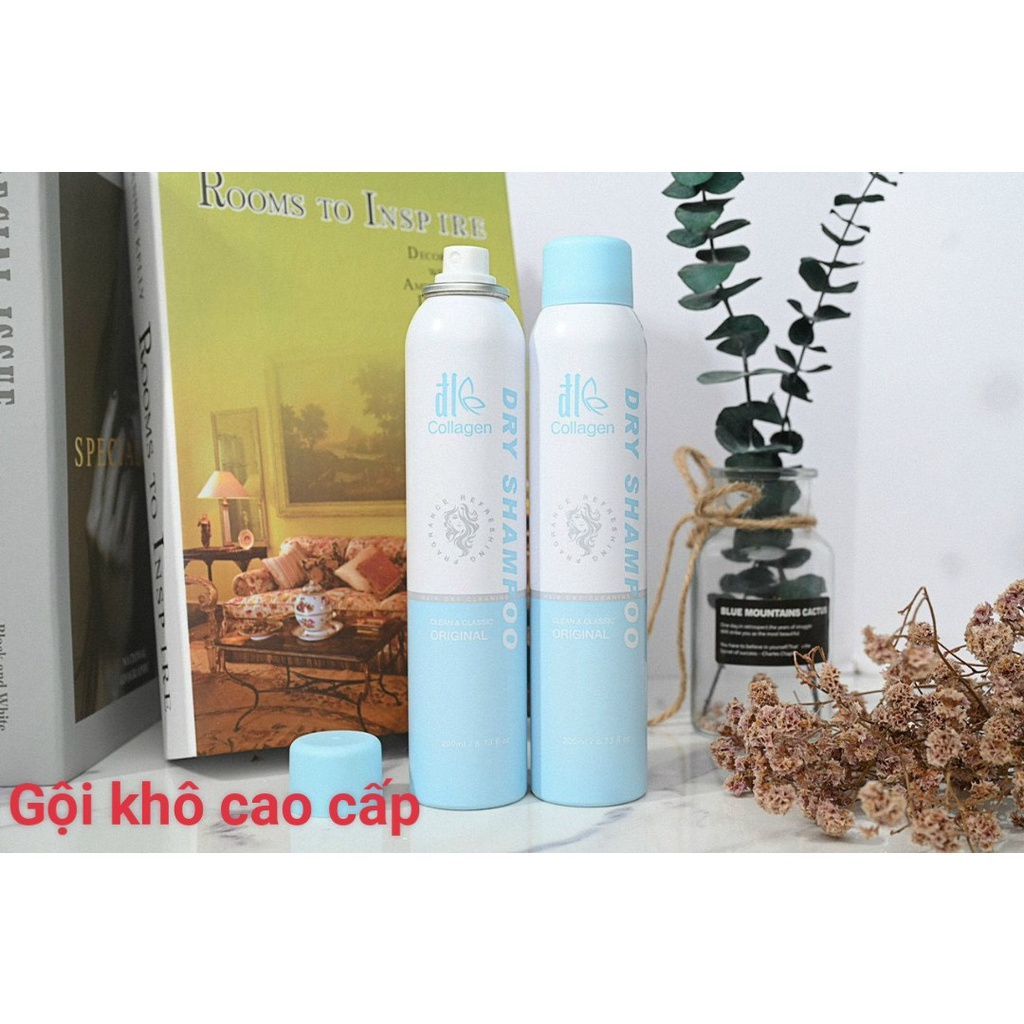 Dầu Gội Khô DL Collagen (Anh Quốc) | Dưỡng Tóc Mềm Mượt, Tóc Sạch Bồng Bềnh. Vào Nếp Sau 5 Giây (200ml). Hàng chính hãng