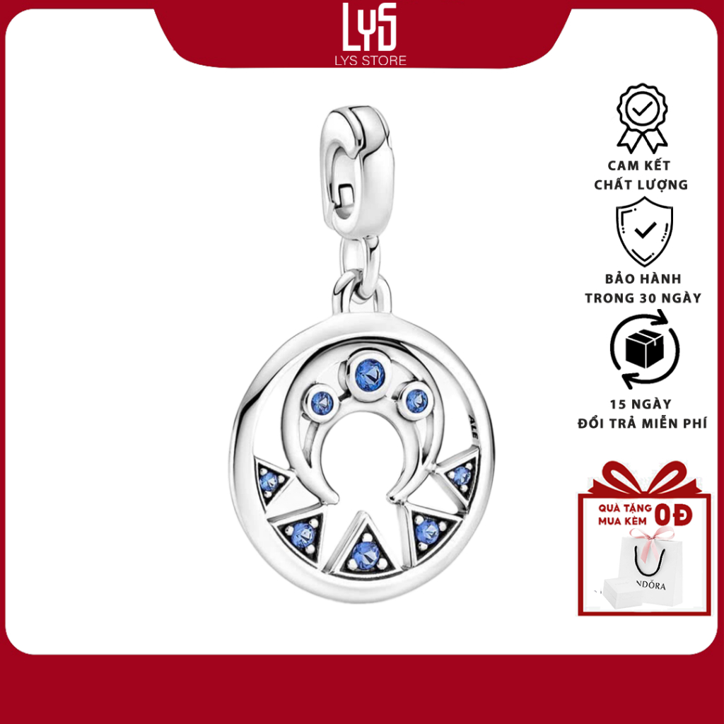 Charm bạc Lys Me Medallion Me mặt trăng 1318 - Charm Bạc cao cấp