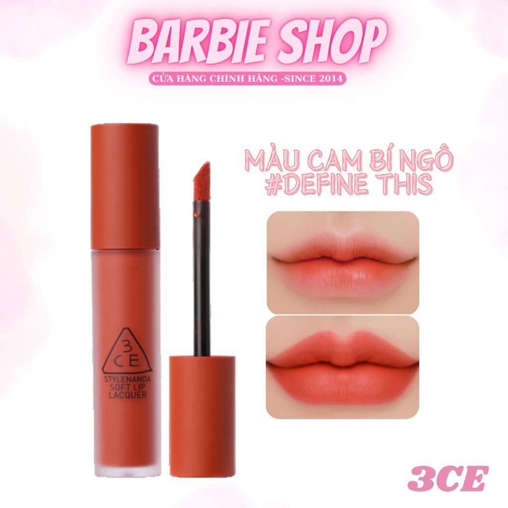 Son Kem Lì 3CE Soft Lip Lacquer [Define-Null Set-Imposing]
