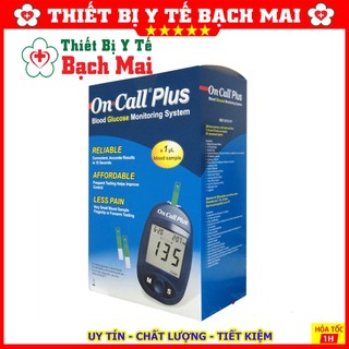 Máy Đo Đường Huyết On Call-Plus Mỹ + [Tặng 50 Kim, 25 Que + 25 Bông Cồn]