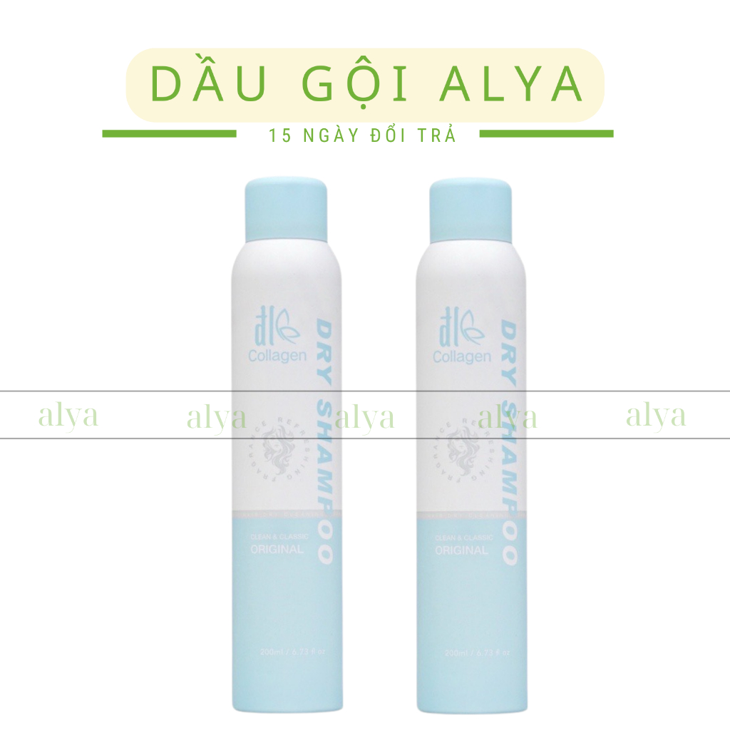 Dầu Gội Khô DL Collagen (Anh Quốc) | Dưỡng Tóc Mềm Mượt, Tóc Sạch Bồng Bềnh. Vào Nếp Sau 5 Giây (200ml). Hàng chính hãng