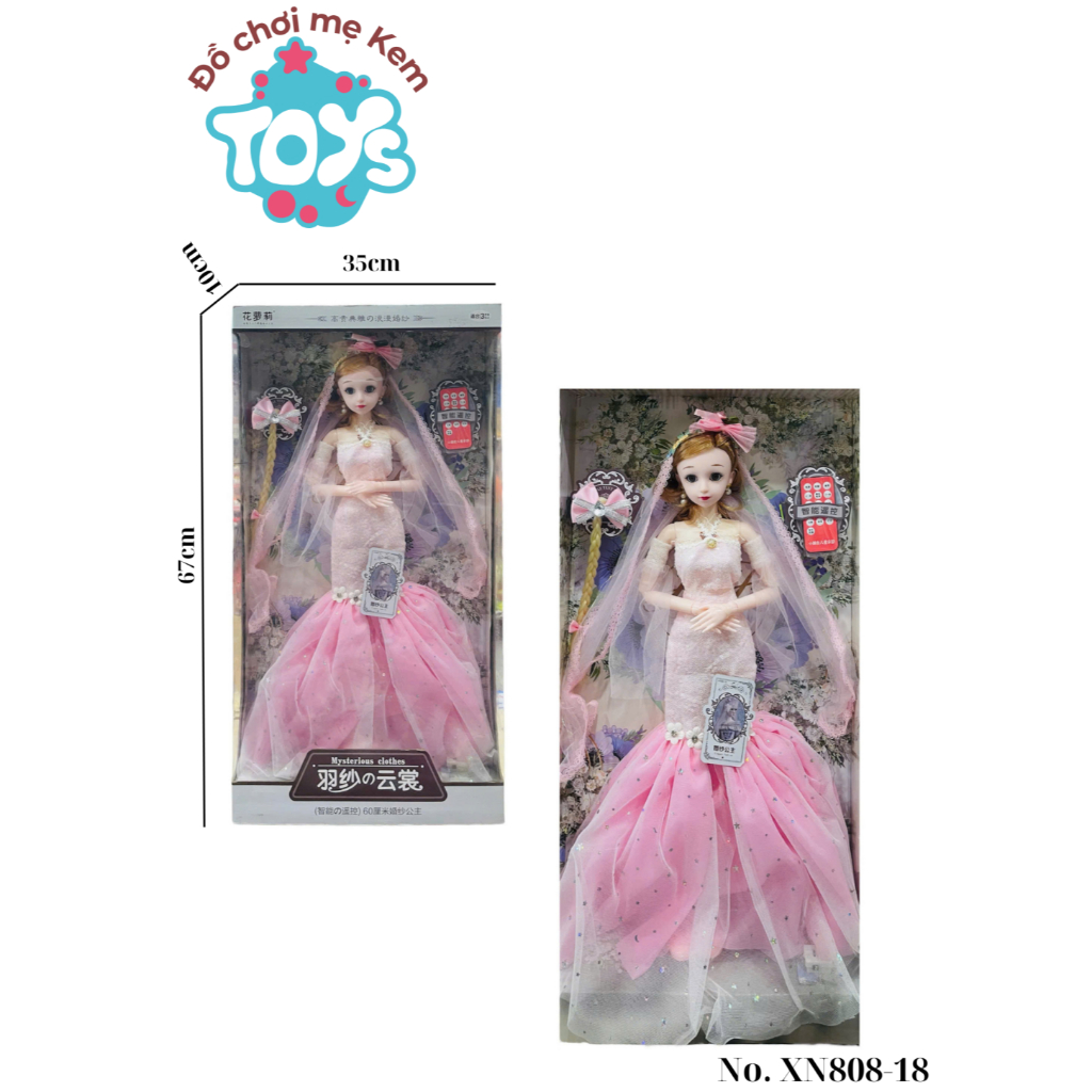 Búp bê barbie, búp bê cô dâu, búp bê dạ hội, búp bê barbie cao 60cm