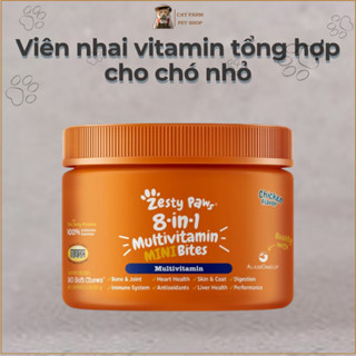 Viên nhai Vitamin tổng hợp cho chó size nhỏ, chó con - Zesty Paws - 8-in-1 Multivitamin mini Bites