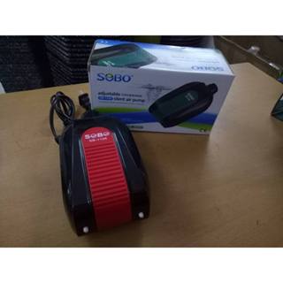 Máy sủi sục tạo khí oxy cho hồ bể cá cảnh mini SoBo chạy êm tiết kiệm điện tặng dây sủi