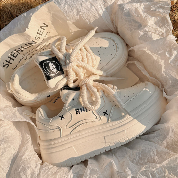 giày thể thao nữ đơn giản đi học đi làm đế cao tôn dáng B48