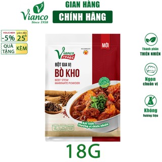 Combo 3 gói Gia vị nấu Bò Kho Vianco gói 18g gia vị nêm sẵn chuẩn vị - Gia vị Việt Ấn