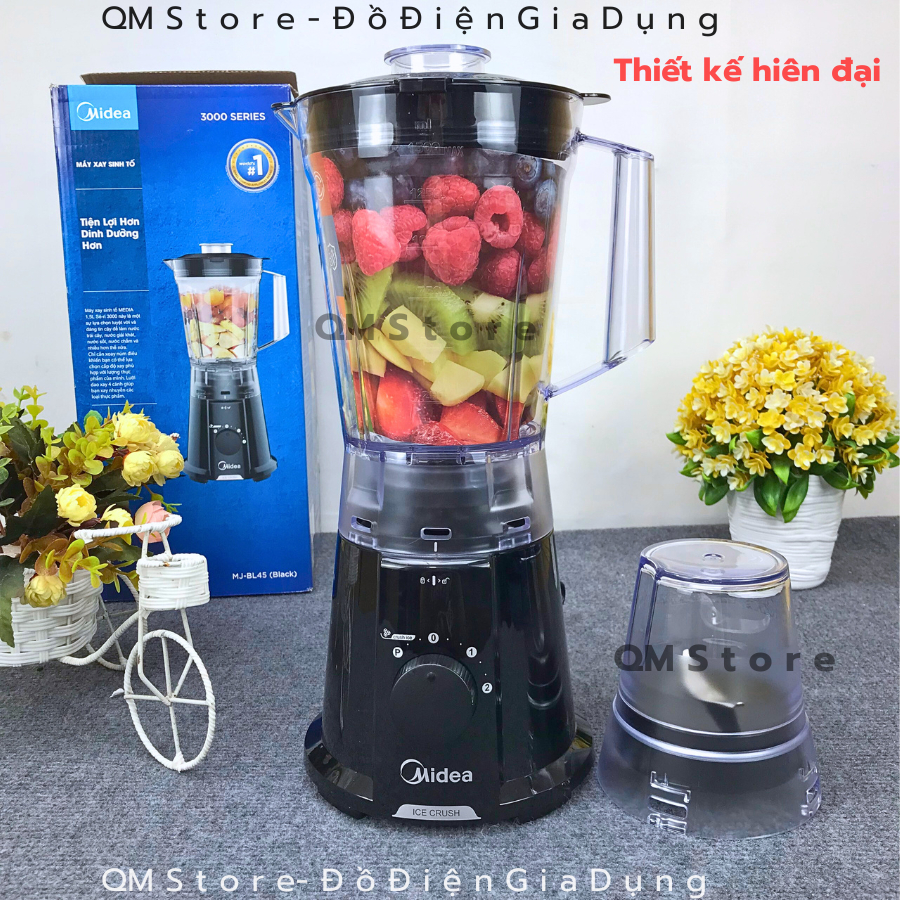 Máy xay sinh tố MIDEA MJ BL45 Blender , Máy Làm Hoa Quả Trái Cây Xay Ngắt Tự Động QM Store