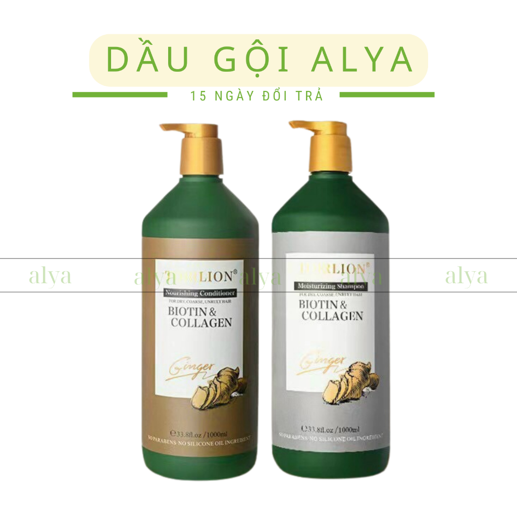 Dầu gội xả Gừng Biotin & Collagen TORRLION dung tích 1000ml. HÀNG CHÍNH HÃNG ALYA