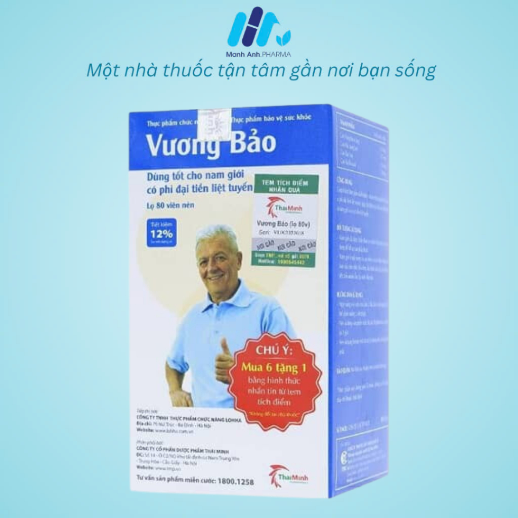 Vương Bảo Lọ 80 Viên Cải Thiện Tình Trạng Tiểu Đêm, U Xơ Tuyến Tiền Luyệt