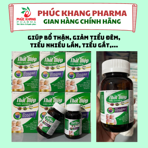 VIÊN UỔNG HỖ TRỢ GIẢM TIỂU ĐÊM - THẤT DIỆP TIỂU AN ĐÊM. GIẢM TIỂU NHIỀU LẦN DO CHỨC NĂNG THẬN KÉM
