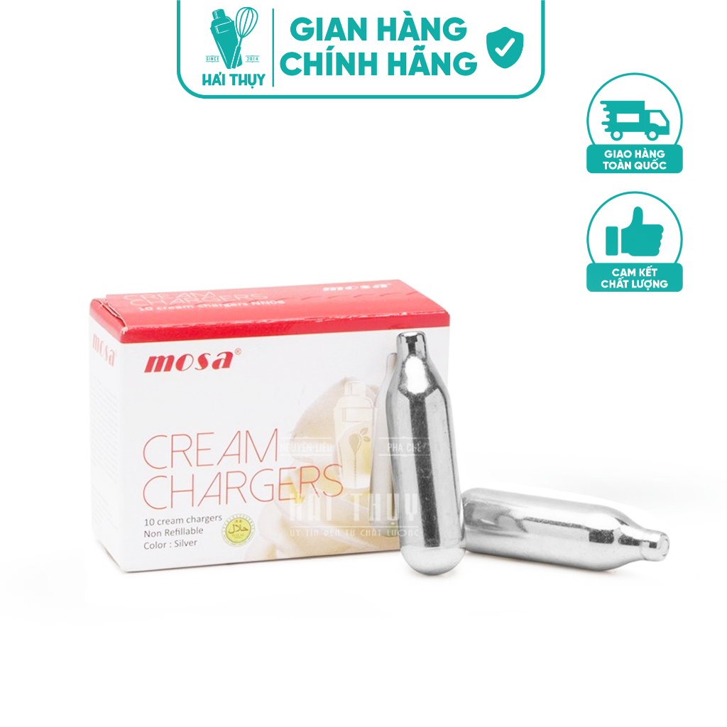 Gas Kem Mosa dùng cho bình xịt kem hộp 10 viên