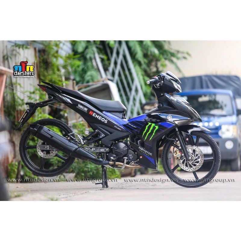 Dàn áo Exciter 150 xanh đen phiên bản Monster kèm tem 3 lớp